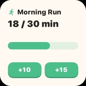 Small counter widget with a progress bar