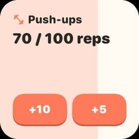 Small Fill widget with a color-filled progress background and quick count button